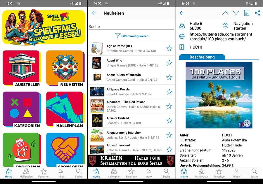 Die App der Messe. Quelle: Spiel Essen