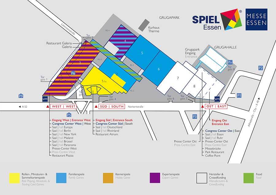 Die Spiel 2023 hat ein neues Hallenkonzept. Spiele und Verlage sind nun nach Kategorien zusammengefasst. Hallen 2, 4, 5 und 6: Familienspiele, vom einfachen Kinder- bis zum leichten Kennerspiel. Halle 3: Kenner- und Expertenspiele. Halle 1: Rollen-, Sammelkarten- und Miniaturenspiele.